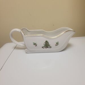 Holiday Hostess Sleigh Gravy/Sauce/Syrup Boat Vintage